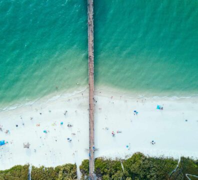 naples-florida-pier-beach-aerial-view
