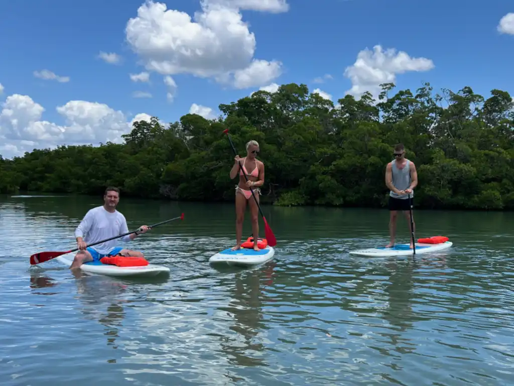 Family and friends enjoying SUP